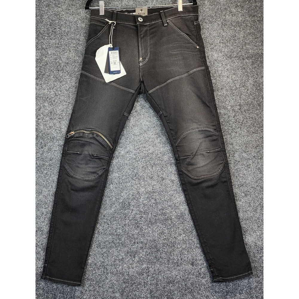 G-Star Raw 5620 3D Zip Knee Skinny Men's Moto Biker Techwear Jeans 32x30 NWT